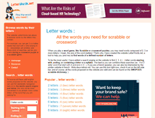 Tablet Screenshot of letterwords.net
